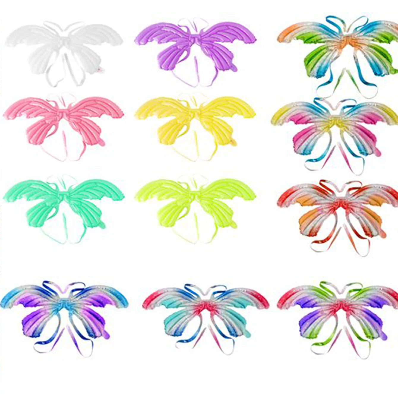 Outdoor Angel Inflatable Rainbow Butterfly Wings Aluminum Film Balloon Children's Party Decoration Photography